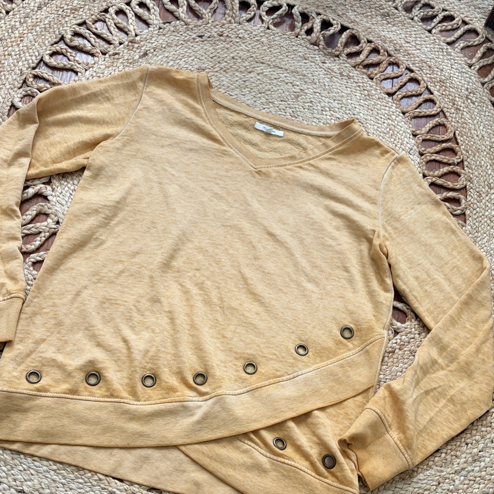 Maurices Mustard Long Sleeve Top